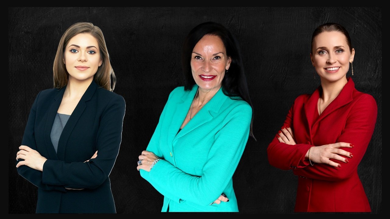 Power of Color -navy turquoise and red for confident presence by i4Image